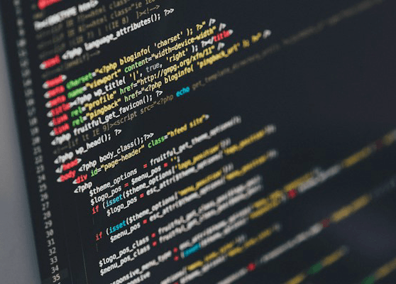 Developer working in code
