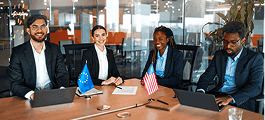 Team in a conference room meeting