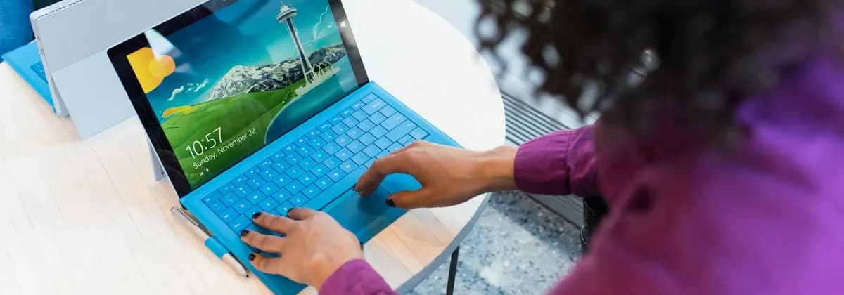 Laptop on a desk