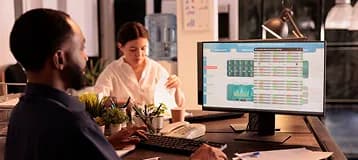 Operator monitoring a service dashboard
